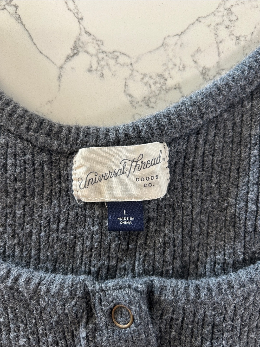 Universal Thread Grey Ribbed Tank Top Sweater - Picture 2 of 3